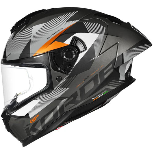 KORDA SONIC GP BRAVE HELMET - GLOSS GREY