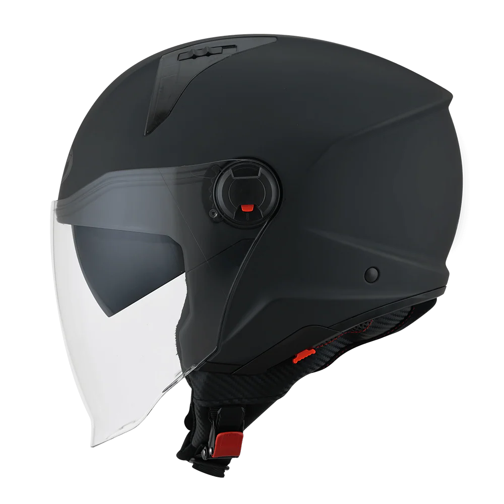 KYT D CITY HELMET - PLAIN MATT BLACK