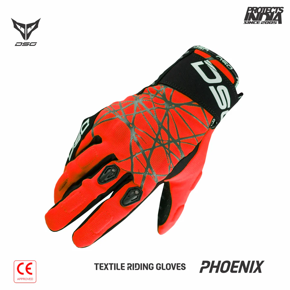 DSG PHOENIX AIR RIDING GLOVE - BLACK WHITE RED