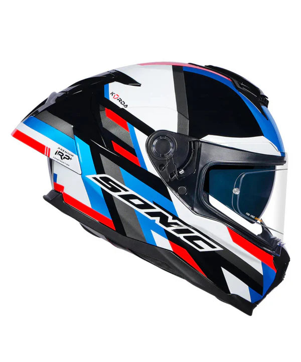 KORDA SONIC GP MOZE HELMET - GLOSS RED BLUE