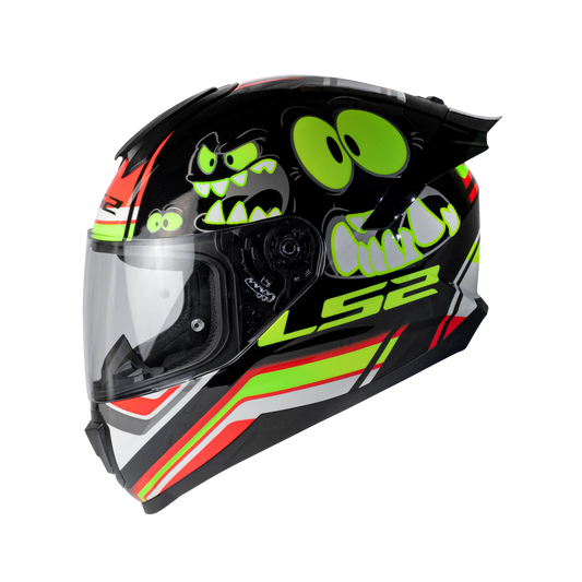 LS2 FF802 FLASH ELVES HELMET - GLOSS BLACK GLOW
