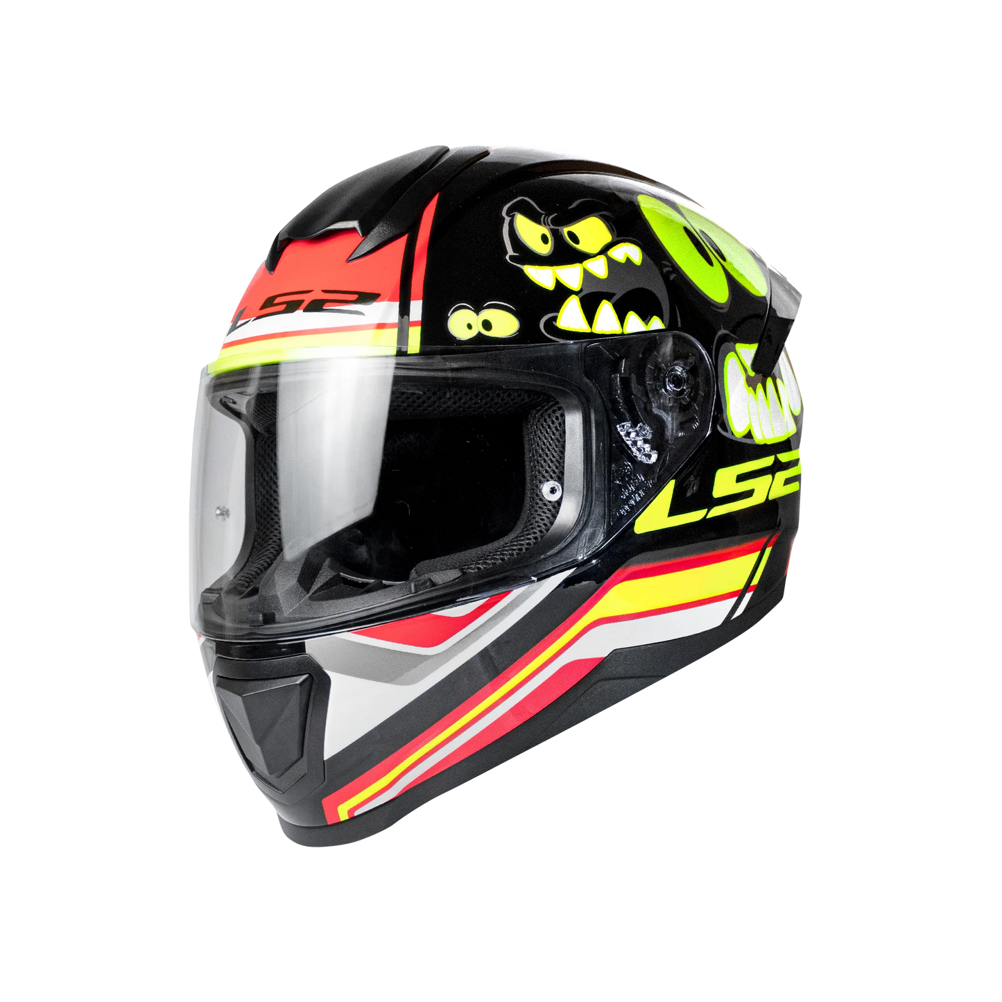 LS2 FF802 FLASH ELVES HELMET - GLOSS BLACK GLOW