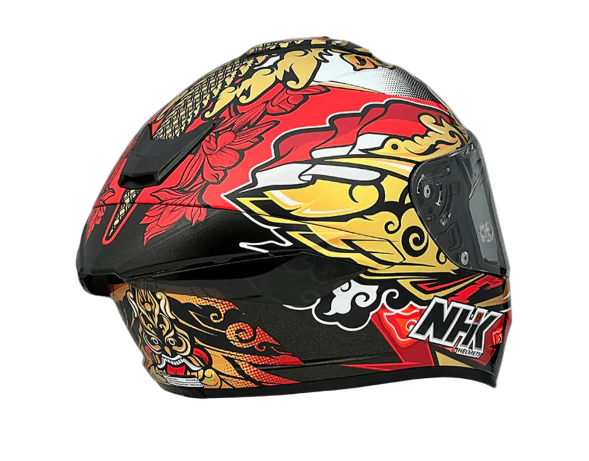 NHK K5R IVAN ORTOLA #6 GLOSS BLACK GOLD RED HELMET