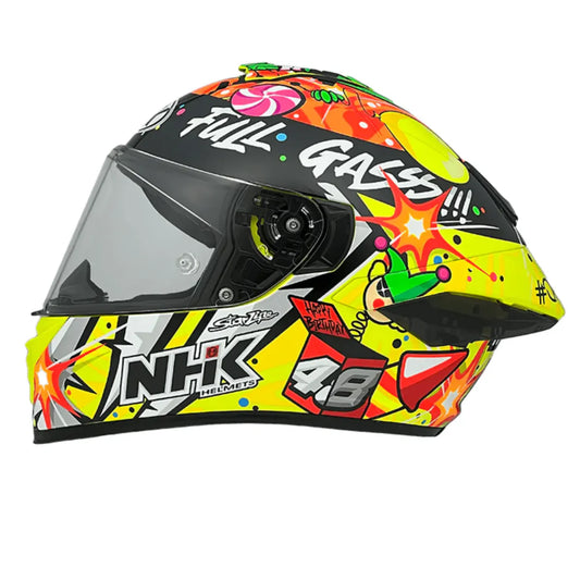 NHK K5R IVAN ORTOLA #5 YELLOW FLO HELMET
