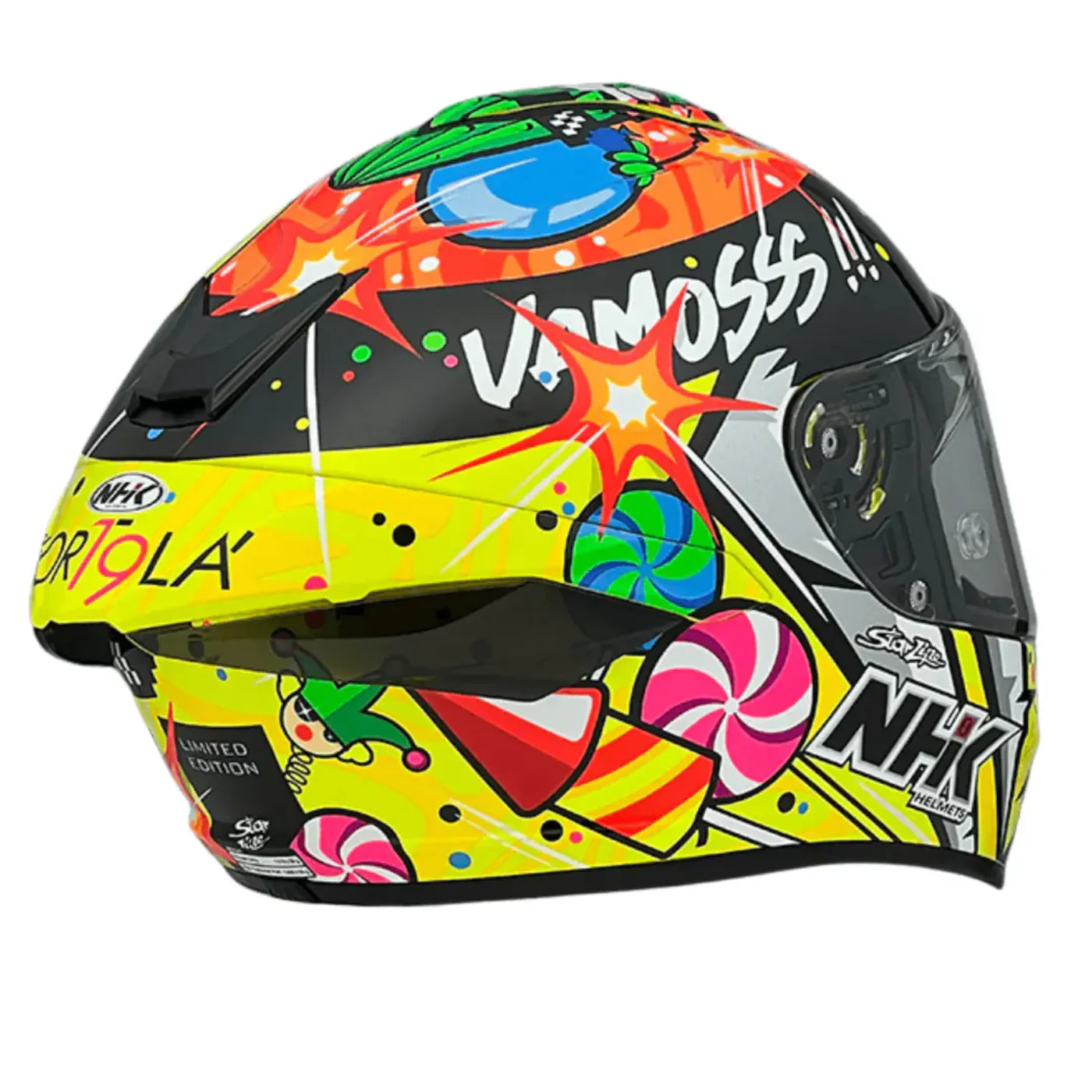 NHK K5R IVAN ORTOLA #5 YELLOW FLO HELMET