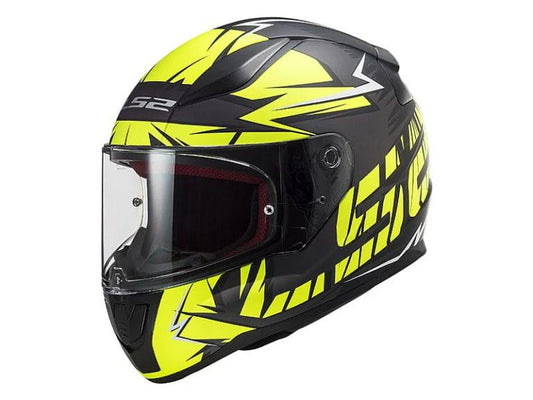 LS2 FF353 RAPID CROMO HELMET - GLOSS BLACK H-V YELLOW