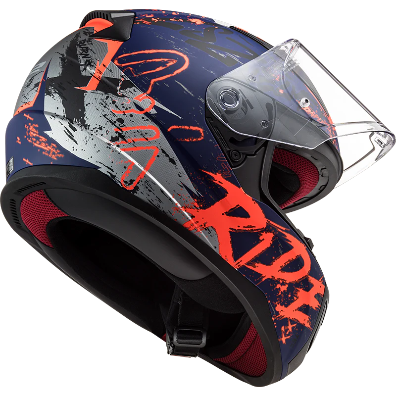 LS2 FF353 RAPID HELMET - NAUGHTY GLOSS BLACK BLUE ORANGE