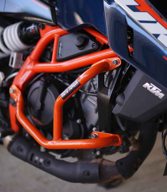 MOTO TORQUE BEETLE CRASH GUARD (ORANGE) FOR KTM DUKE 250/390 GEN-3