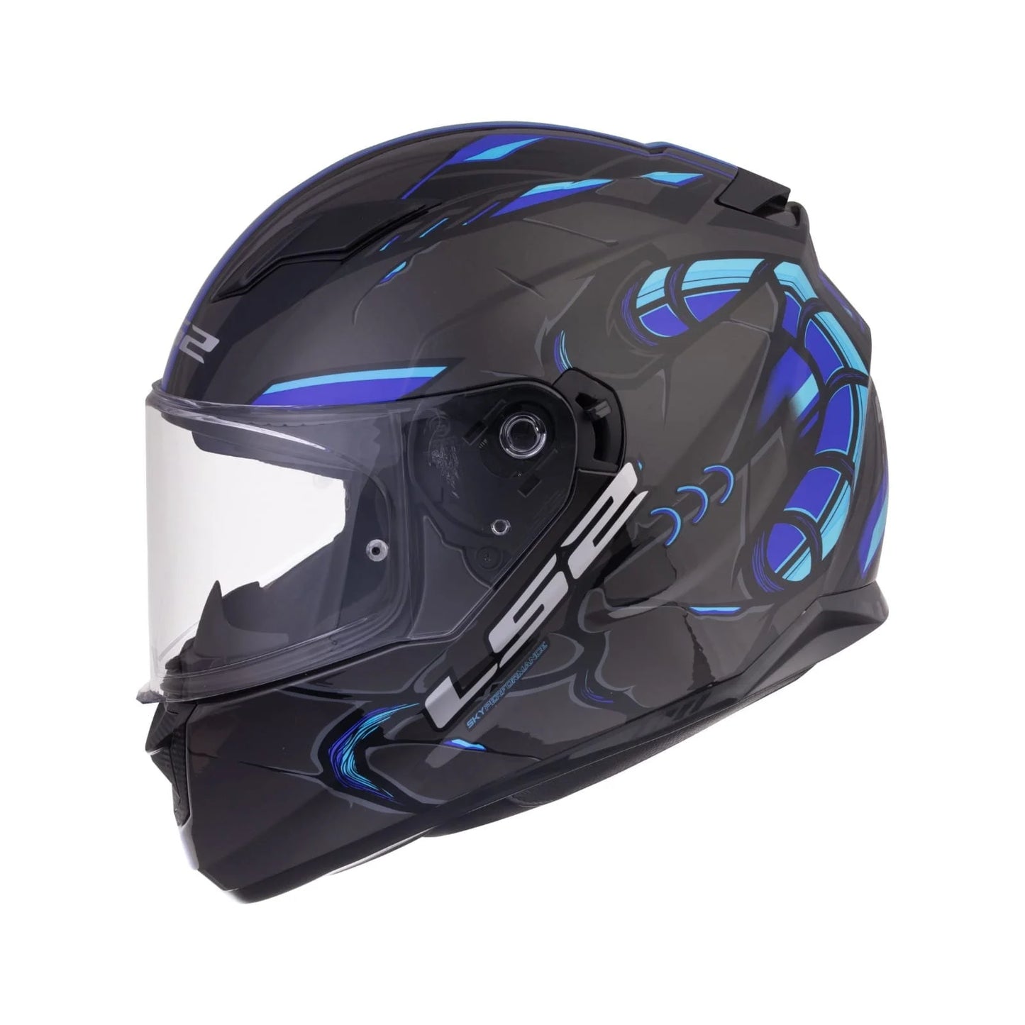 LS2 FF320 STREAM EVO ZUKO MATT BLACK BLUE WITH PINLOCK