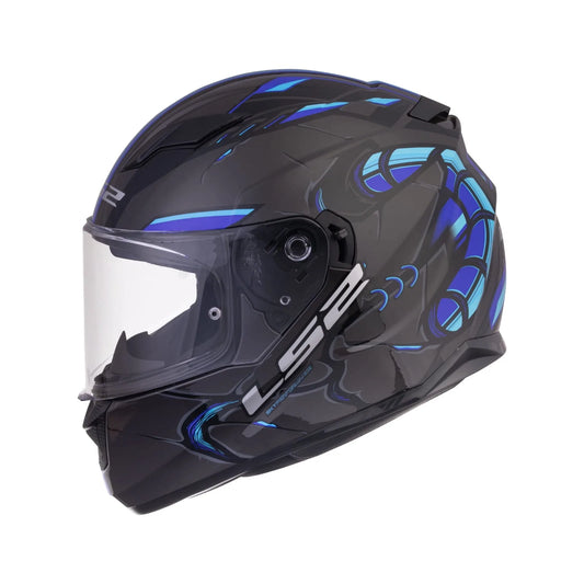 LS2 FF320 STREAM EVO ZUKO MATT BLACK BLUE WITH PINLOCK