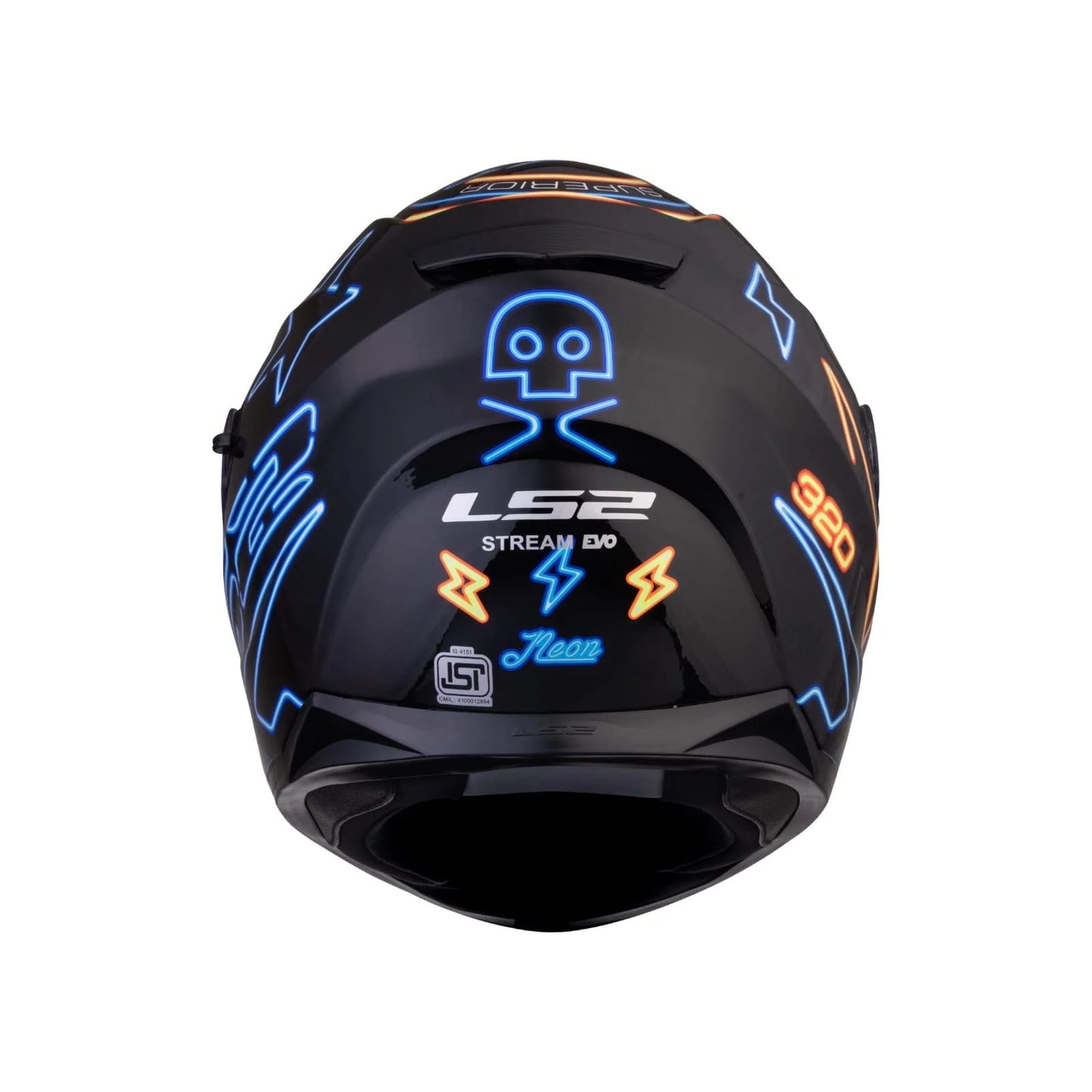 LS2 FF320 STREAM EVO NEON MATT BLACK BLUE FLUO ORANGE WITH PINLOCK