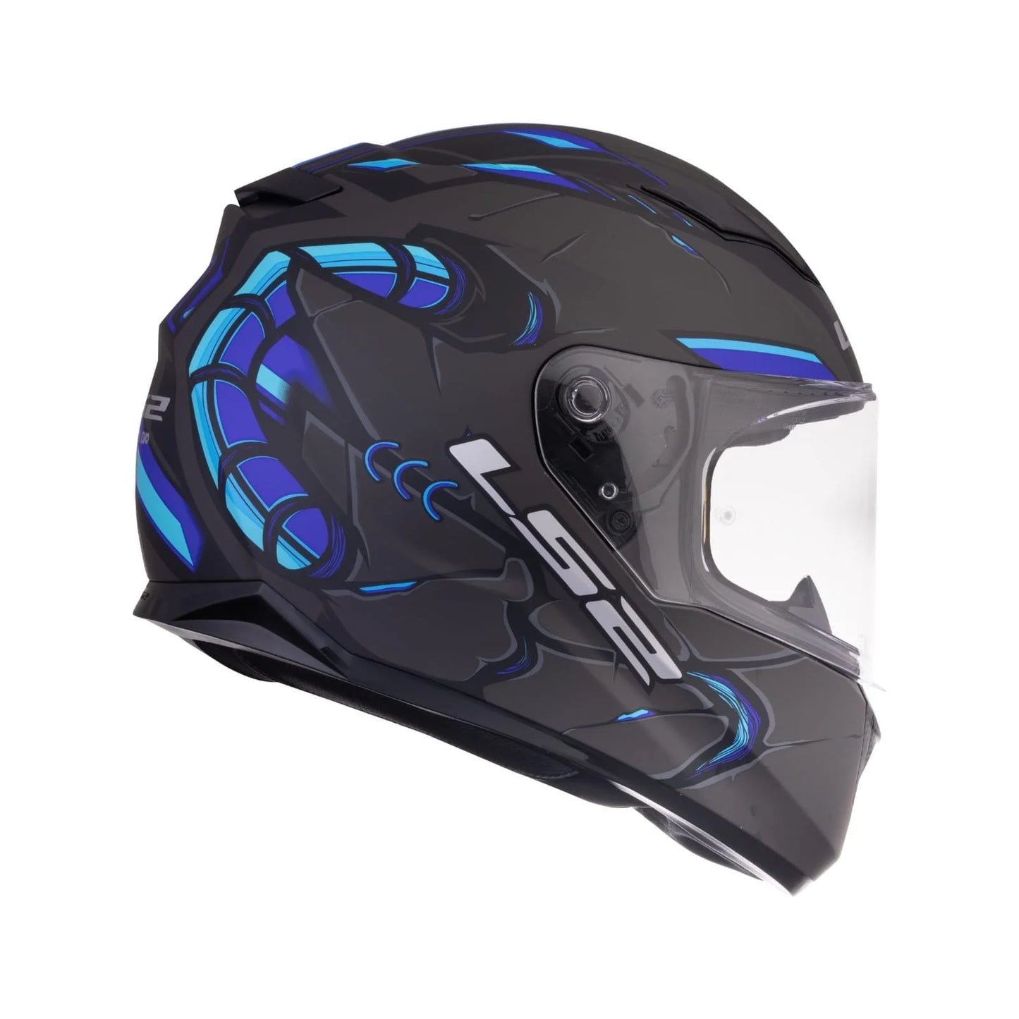 LS2 FF320 STREAM EVO ZUKO MATT BLACK BLUE WITH PINLOCK