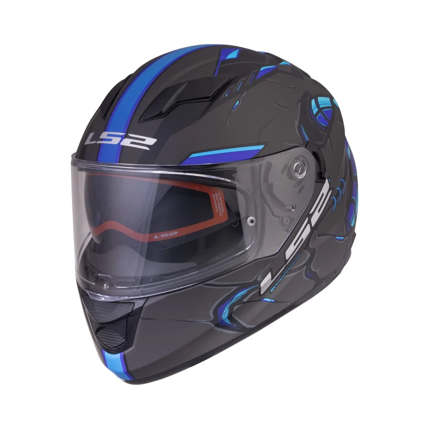 LS2 FF320 STREAM EVO ZUKO MATT BLACK BLUE WITH PINLOCK