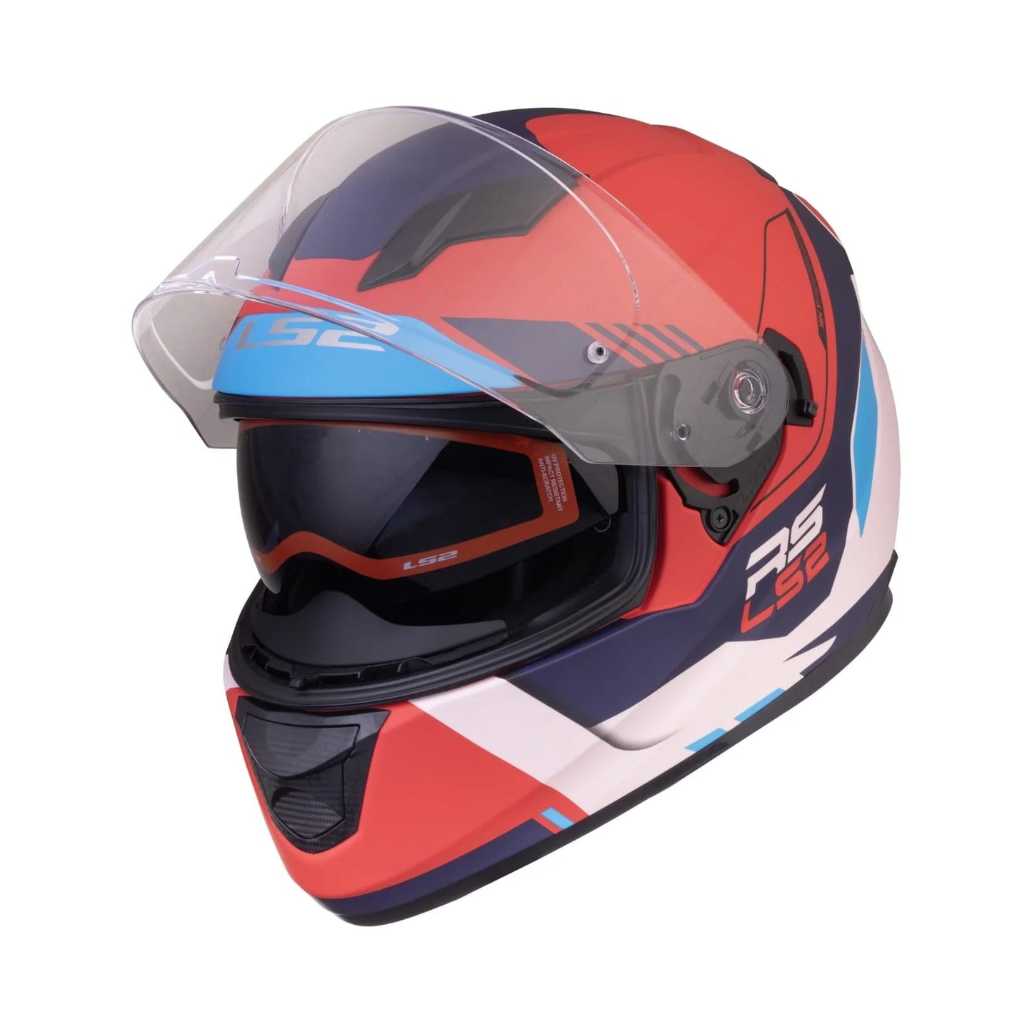 LS2 FF320 STREAM EVO XPLORER WHITE RED WITH PINLOCK
