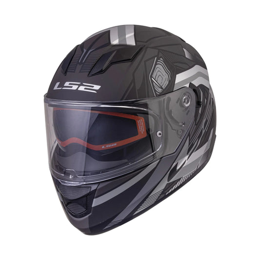 LS2 FF320 STREAM EVO MATT REFLEX BLACK SILVER D-RING