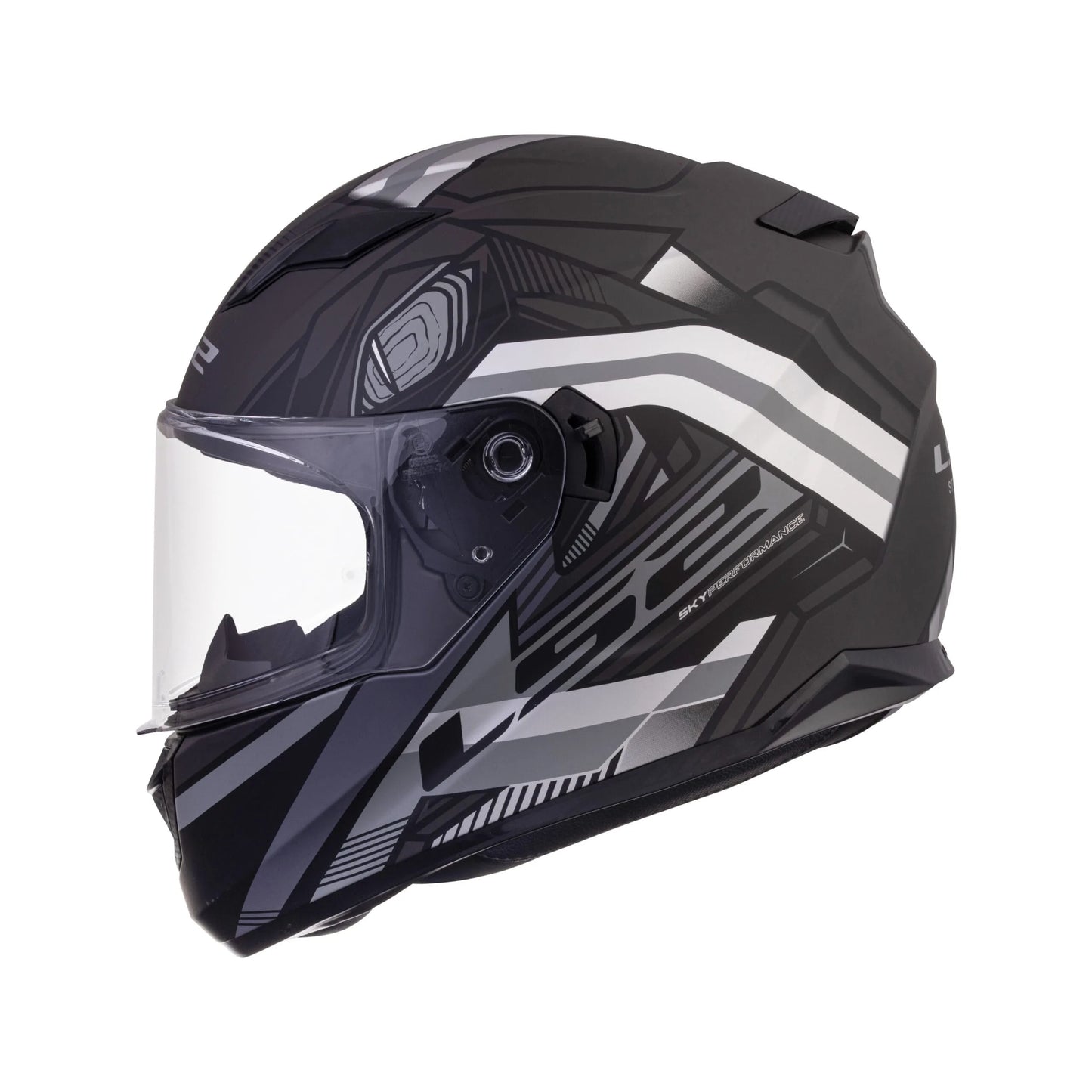 LS2 FF320 STREAM EVO MATT REFLEX BLACK SILVER D-RING