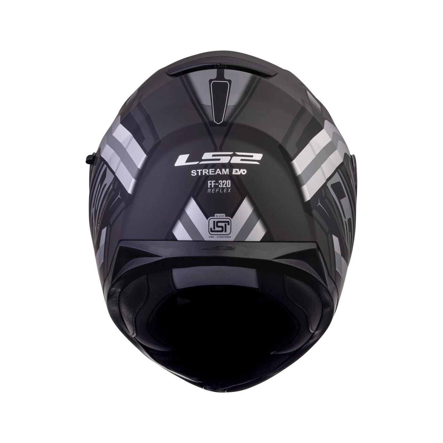 LS2 FF320 STREAM EVO REFLEX BLACK SILVER D-RING