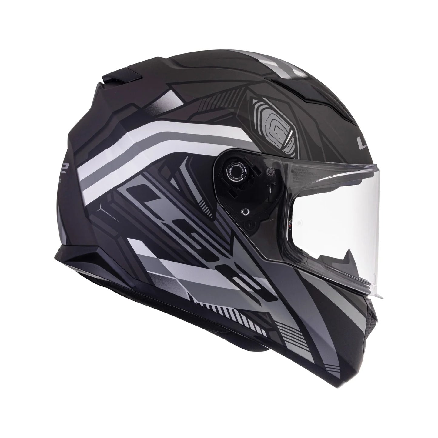 LS2 FF320 STREAM EVO MATT REFLEX BLACK SILVER D-RING