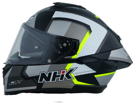 NHK K5R BLACK SILVER YELLOW HELMET