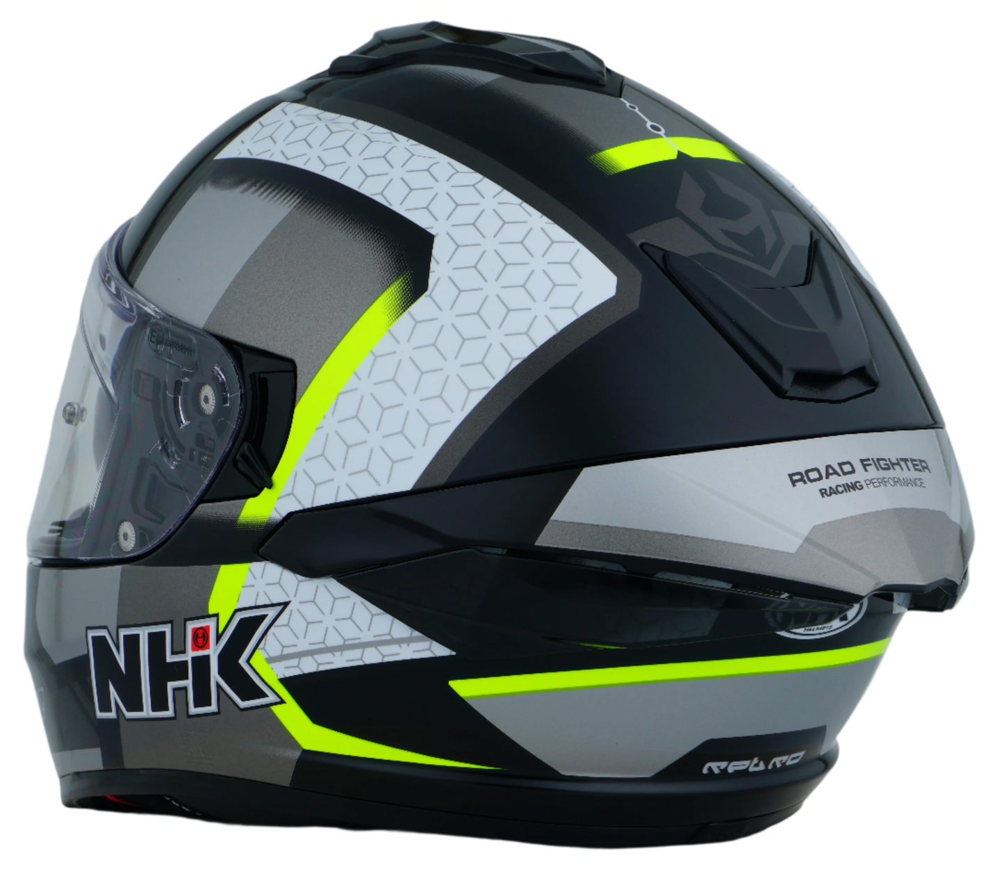 NHK K5R BLACK SILVER YELLOW HELMET