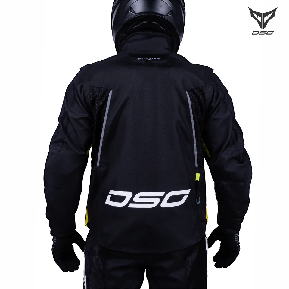 DSG ADV RIDING JACKET - BLACK YELLOW FLUO