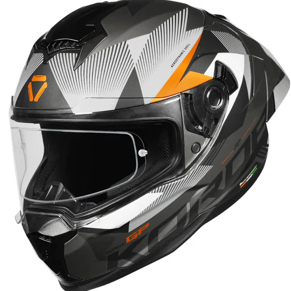 KORDA SONIC GP BRAVE HELMET - GLOSS GREY