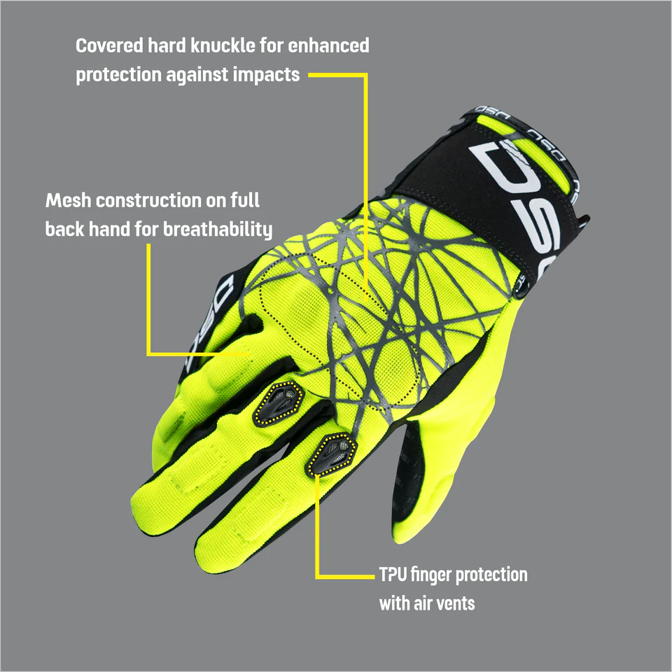 DSG PHOENIX AIR RIDING GLOVE - YELLOW FLUO