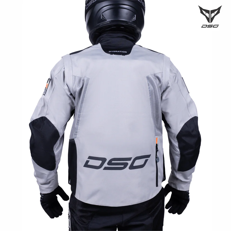 DSG ADV RIDING JACKET - BLACK GREY ORANGE
