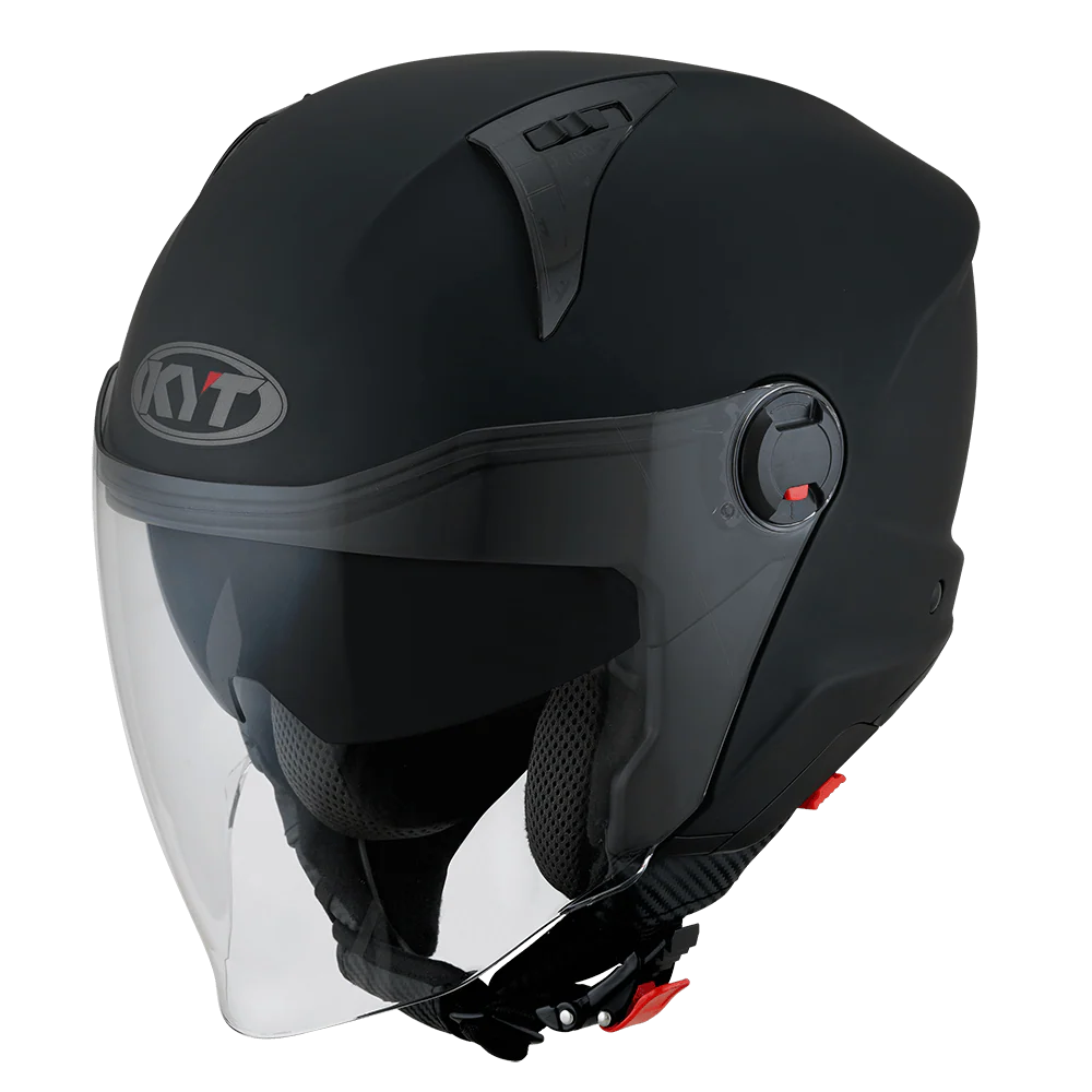 KYT D CITY HELMET - PLAIN MATT BLACK