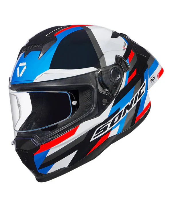 KORDA SONIC GP MOZE HELMET - GLOSS RED BLUE