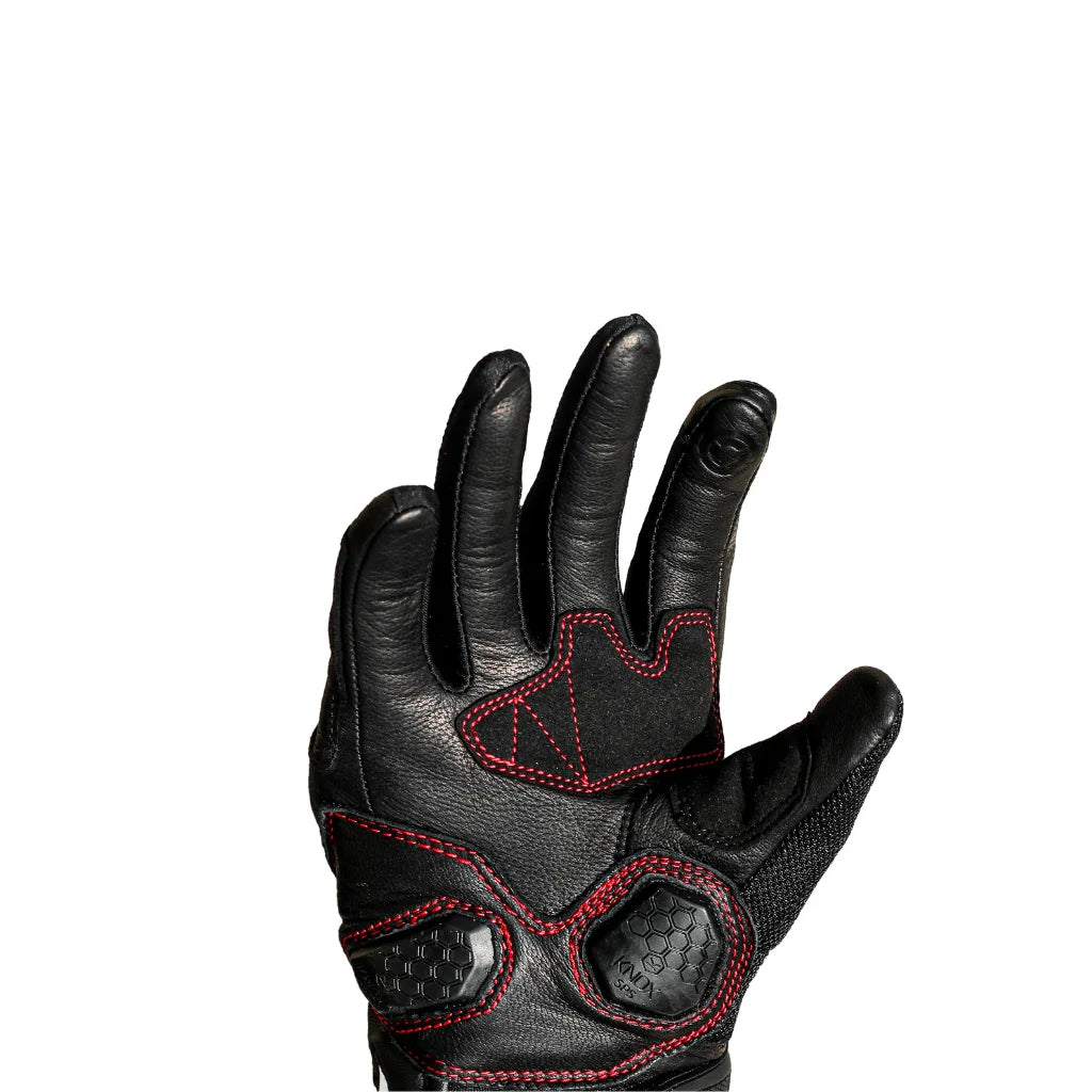 RAIDA AIRWAVE MOTORCYCLE GLOVES | RED