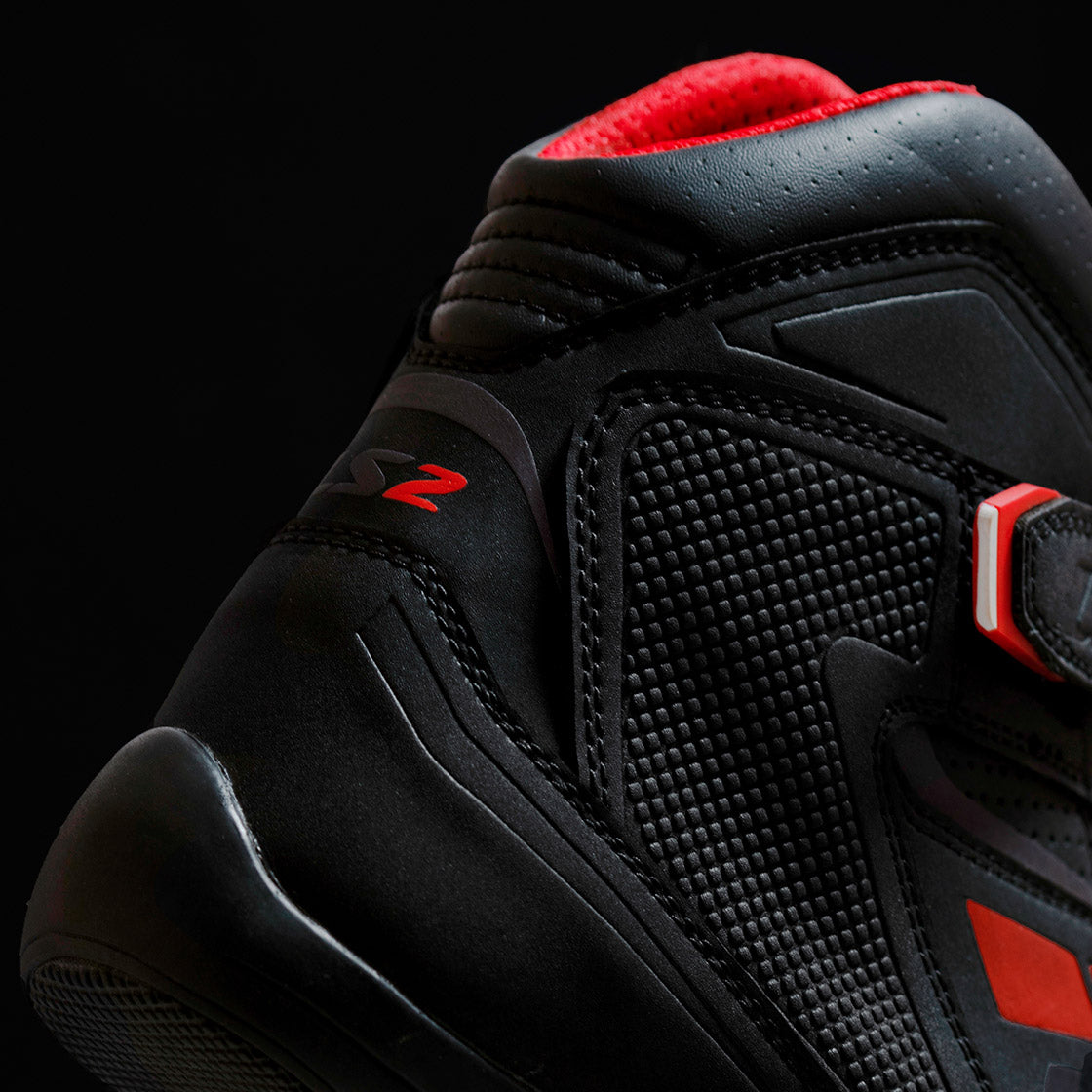 LS2 GARRA BOOTS - BLACK RED