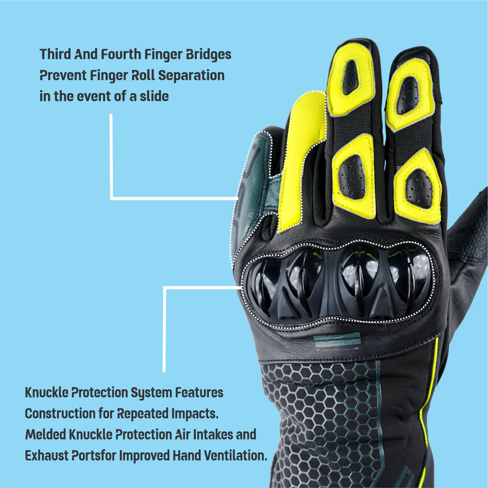 DSG HYDRO V2 RIDING GLOVE BLACK YELLOW FLUO
