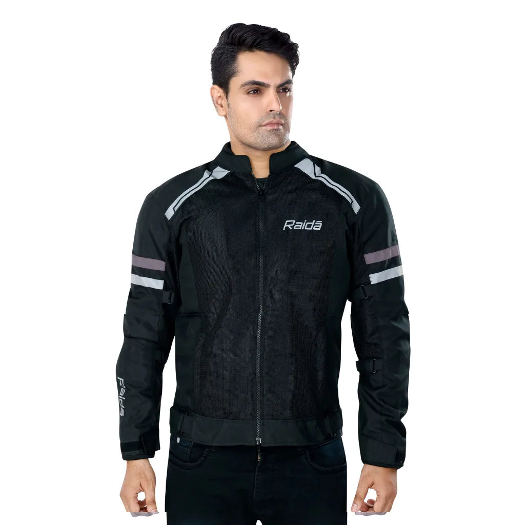 RAIDA BOLT MOTORCYCLE JACKET | BLACK