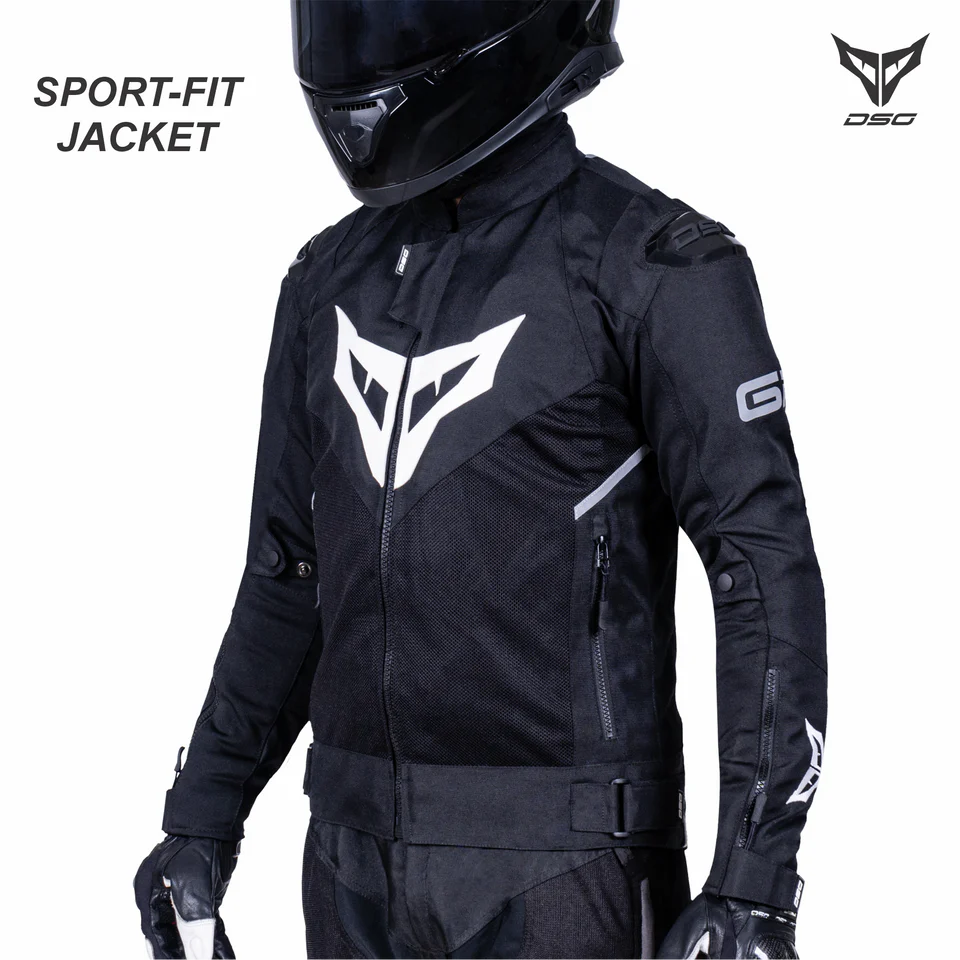 DSG GPX RIDING JACKET - BLACK WHITE