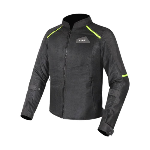 LS2 BREEZE MAN RIDING JACKET - BLACK HI VIZ