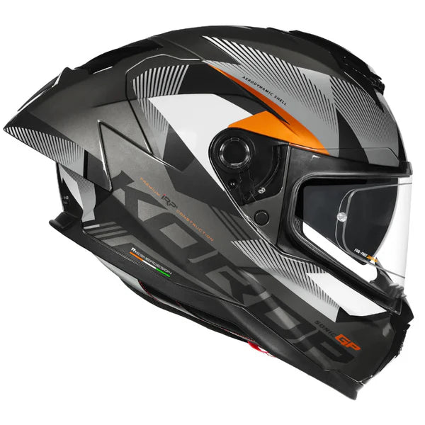 KORDA SONIC GP BRAVE HELMET - GLOSS GREY