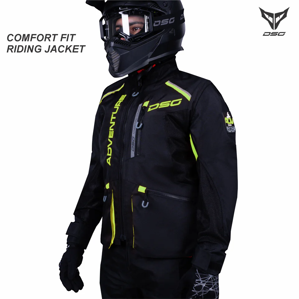 DSG ADV RIDING JACKET - BLACK YELLOW FLUO