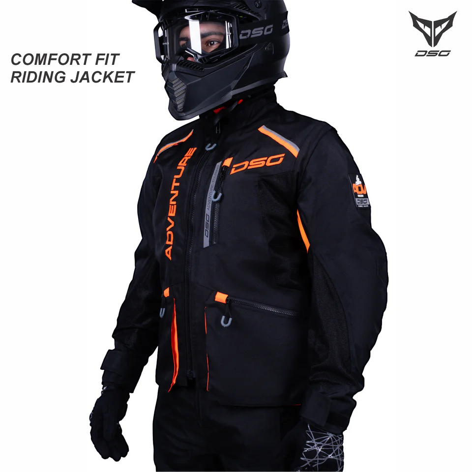DSG ADV RIDING JACKET - BLACK ORANGE