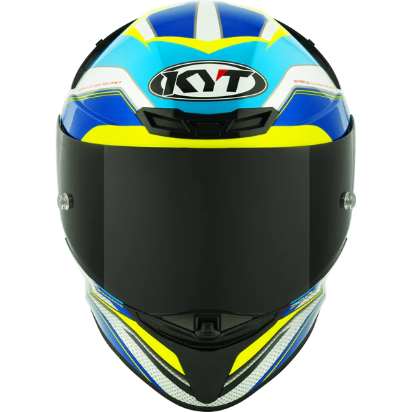KYT TT REVO HELMET - GRAND PRIX WHITE LIGHT BLUE