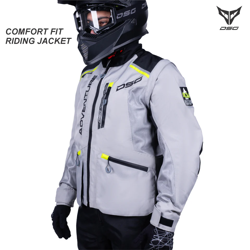 DSG ADV RIDING JACKET - GREY BLACK YELLOW FLUO