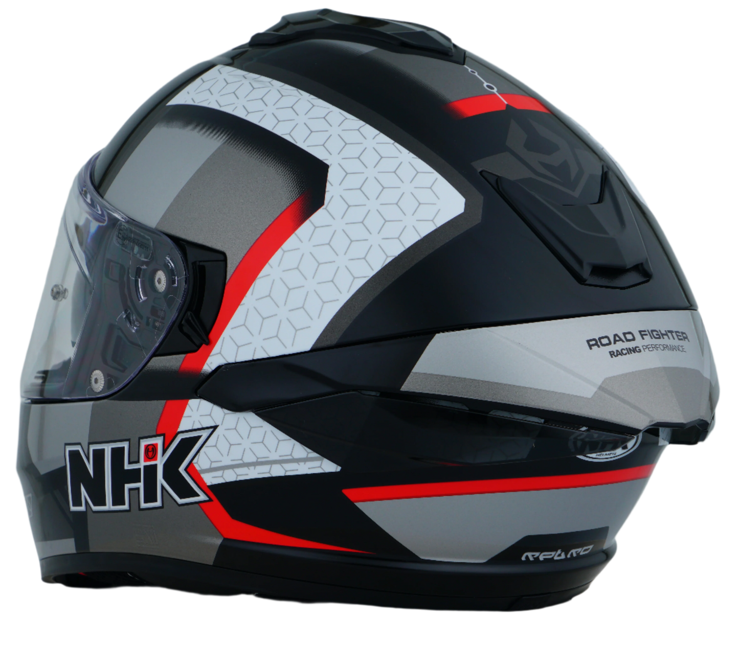 NHK K5R RETRO GLOSS BLACK RED HELMET