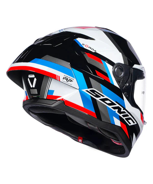 KORDA SONIC GP MOZE HELMET - GLOSS RED BLUE