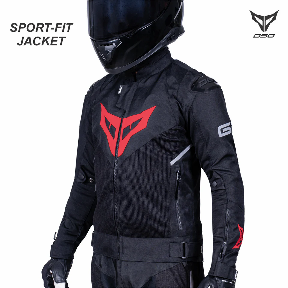 DSG GPX RIDING JACKET - BLACK RED