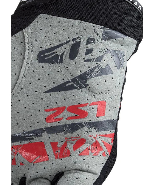 LS2 CHAKI MEN GLOVES - BLACK RED