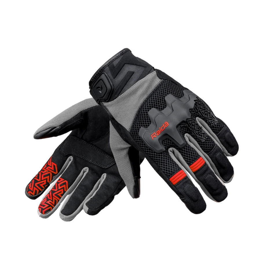 RAIDA DRIFT MOTORCYCLE GLOVES - RED