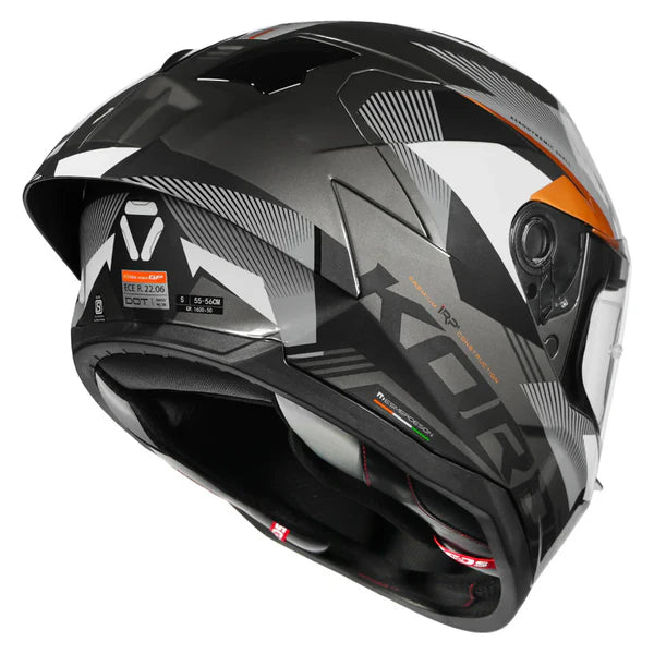 KORDA SONIC GP BRAVE HELMET - GLOSS GREY