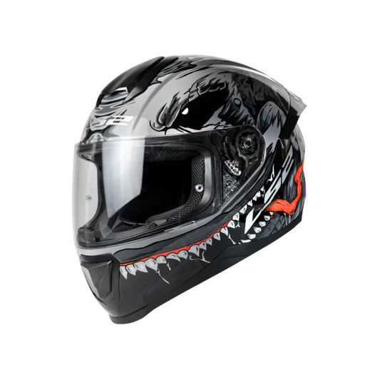 LS2 FF352 FLASH MONSTER MATT BLACK GREY