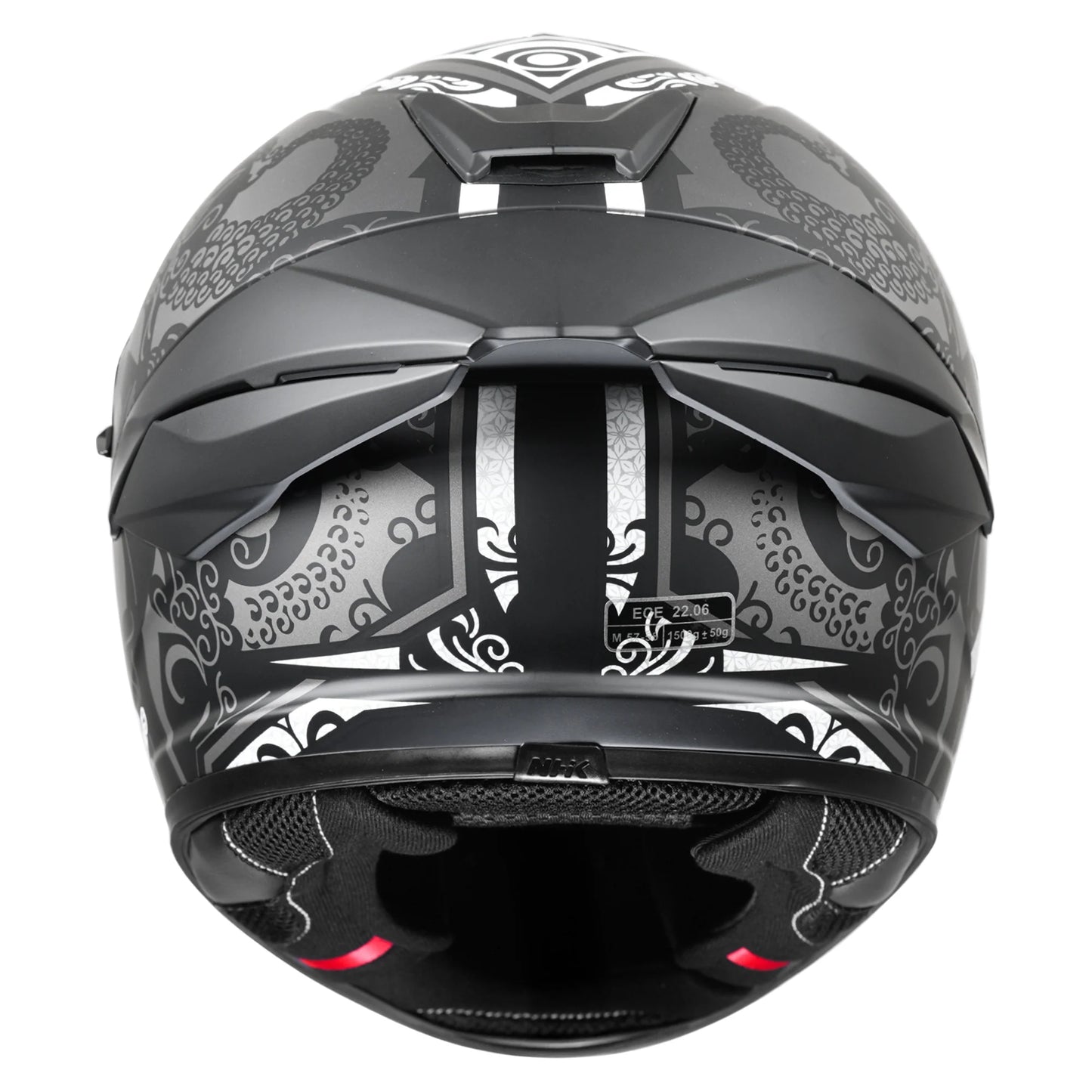 NHK K5R WAYANG MATT BLACK SILVER HELMET