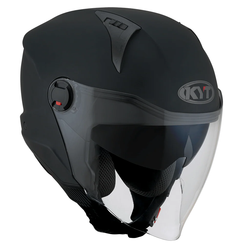 KYT D CITY HELMET - PLAIN MATT BLACK